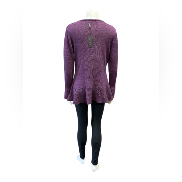 Claudia Nichole NWT Sweater Purple 90% Superwash Merino Wool 10% Cashmere Large - Picture 4 of 10